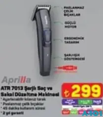 APRİLLA ATR 7013 ŞARJLI SAÇ VE SAKAL DÜZELTME MAKİNESİ